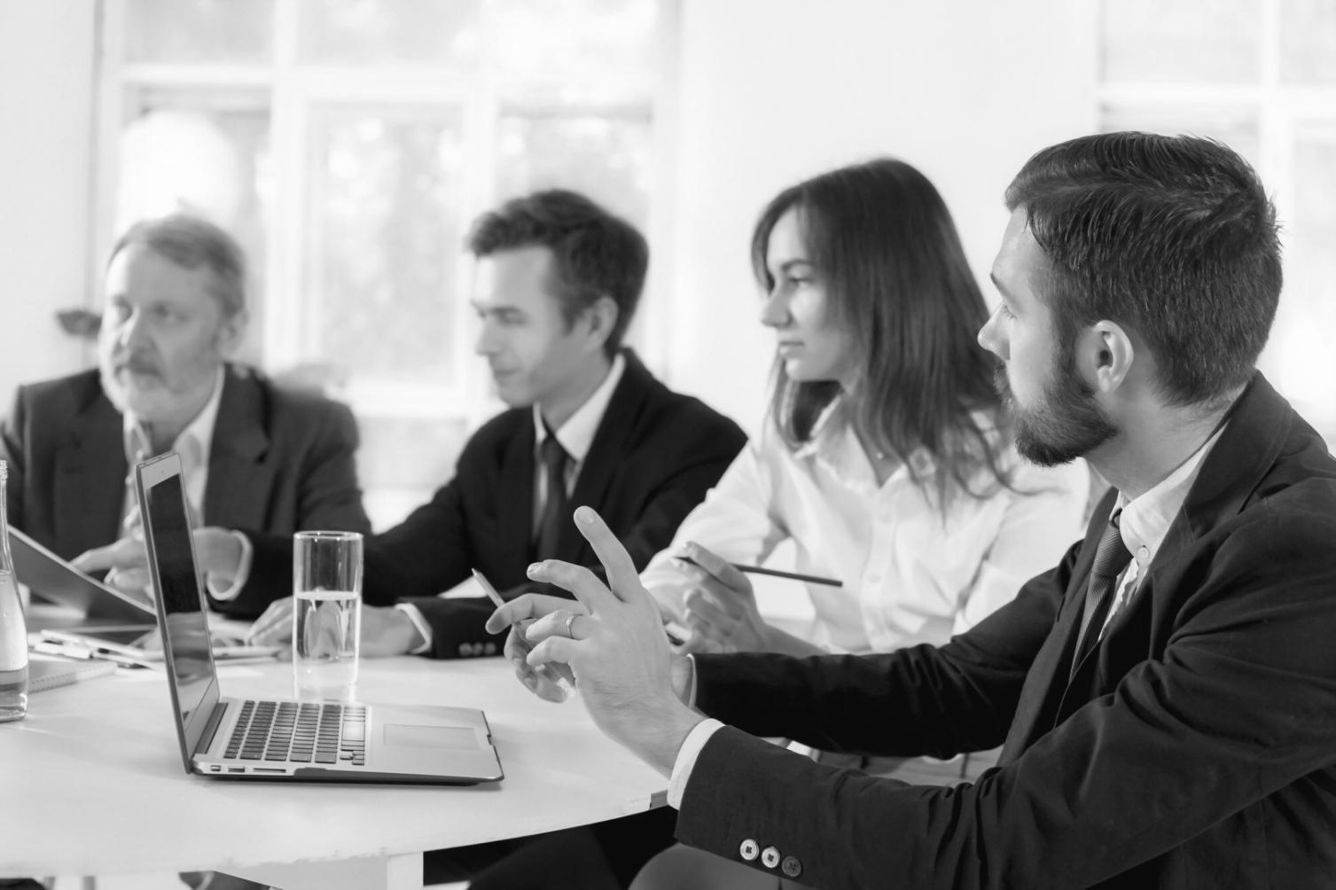 Team collaborating on user testing session